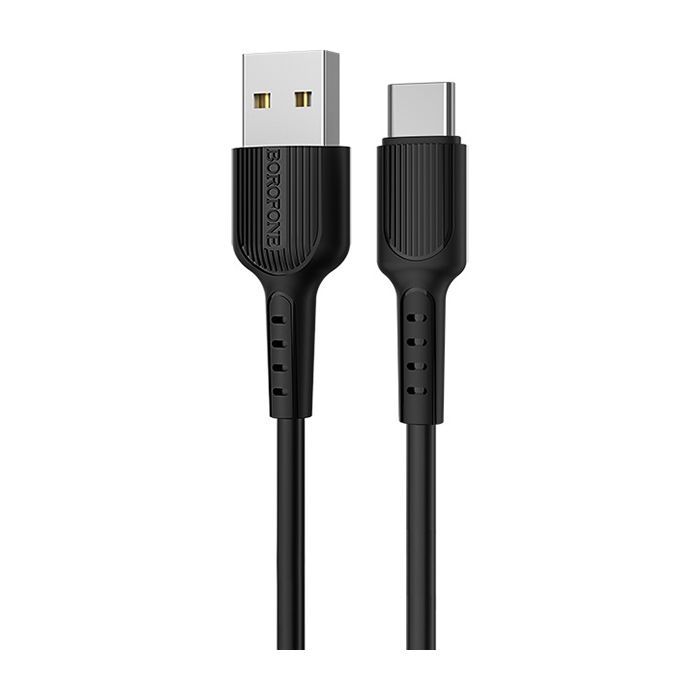 Дата кабель USB 2.0 AM to USB-C 1.0m 2A PVC BX16 white BOROFONE (6957531099468)
