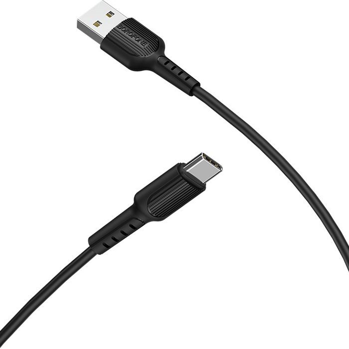 Дата кабель USB 2.0 AM to USB-C 1.0m 2A PVC BX16 white BOROFONE (6957531099468) изображение 2