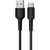 Дата кабель USB 2.0 AM to USB-C 1.0m 2A PVC BX16 black BOROFONE (6957531099475)