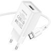Зарядное устройство BOROFONE BA68A Glacier USB + cable USB to USB-C 10.5W White (6974443385731) изображение 2