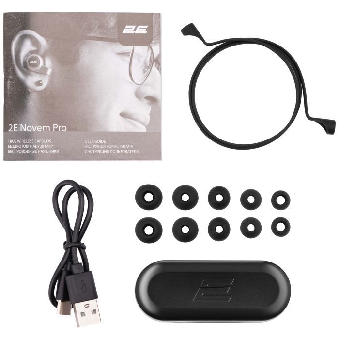 Наушники 2E Novem Pro True Wireless Waterproof Mic Black (2E-EBTWNPBK) изображение 10