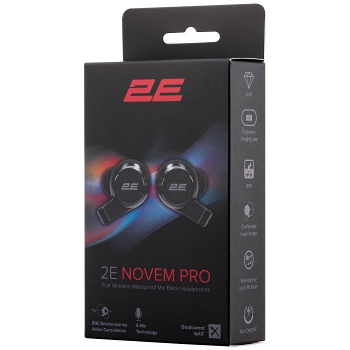 Наушники 2E Novem Pro True Wireless Waterproof Mic Black (2E-EBTWNPBK) изображение 12