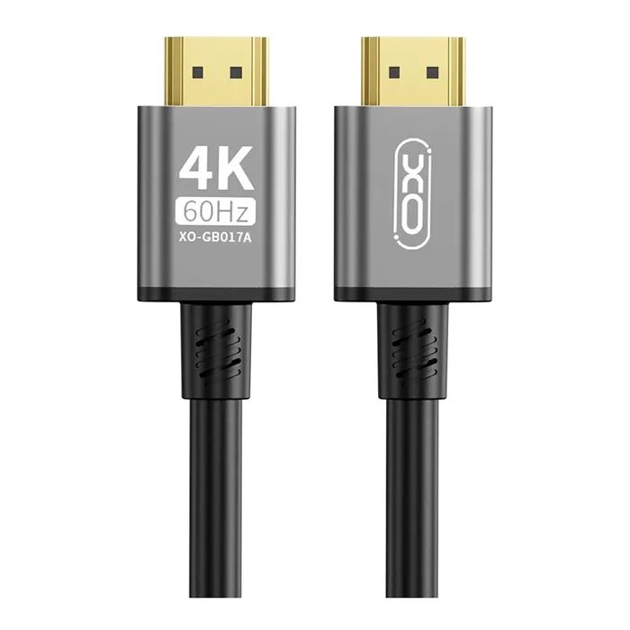 Кабель мультимедийный HDMI to HDMI 3.0m v2.0 black XO (GB017A-HDMI.tranish)