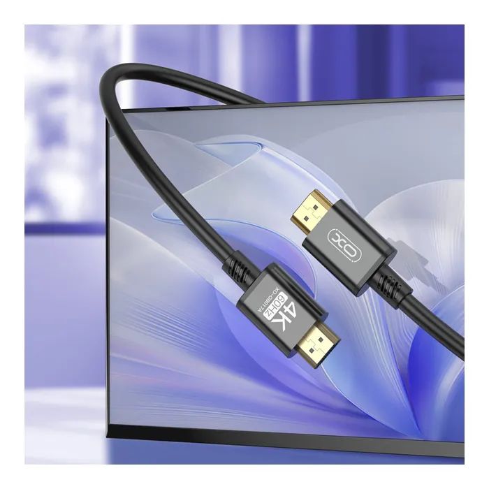 Кабель мультимедийный HDMI to HDMI 3.0m v2.0 black XO (GB017A-HDMI.tranish) изображение 6