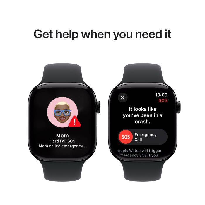 Смарт-часы Apple Watch Series 10 GPS + Cellular 42mm Jet Black Aluminium Case with Black Sport Band - M/L (MWX73QH/A) изображение 6
