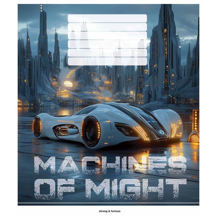 Тетрадь Школярик Machines of might 12 листов линия (012-3517L) изображение 2
