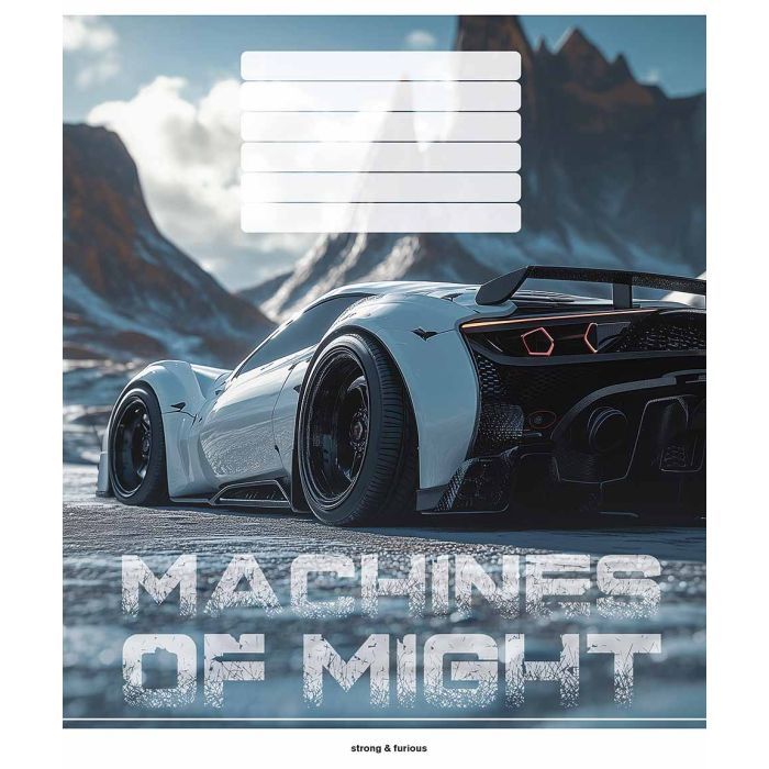 Тетрадь Школярик Machines of might 12 листов линия (012-3517L) изображение 4