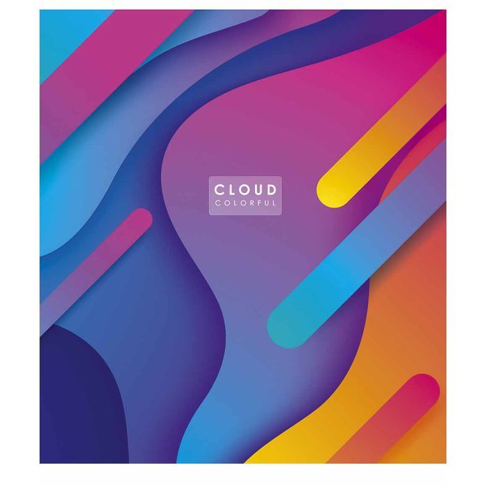 Зошит Школярик Cloud colorful 48 аркушів лінія (048-3161L) зображення 2
