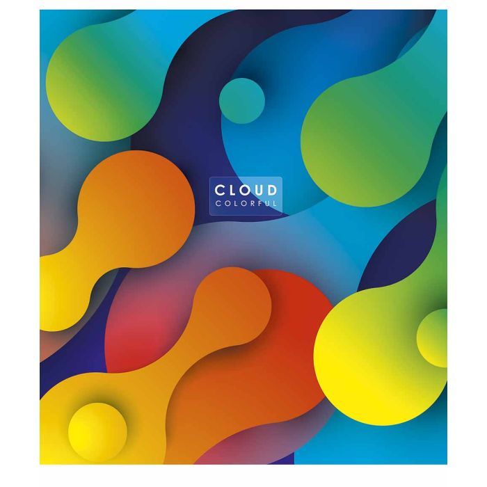 Зошит Школярик Cloud colorful 48 аркушів лінія (048-3161L) зображення 3