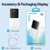 Батарея універсальна Vention 10000mAh 22.5W 3A PD, Built-in USB-C+Lightning Cables, White (FHOW0) зображення 2