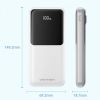 Батарея універсальна Vention 10000mAh 22.5W 3A PD, Built-in USB-C+Lightning Cables, White (FHOW0) зображення 3