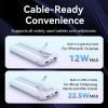 Батарея універсальна Vention 10000mAh 22.5W 3A PD, Built-in USB-C+Lightning Cables, White (FHOW0) зображення 7