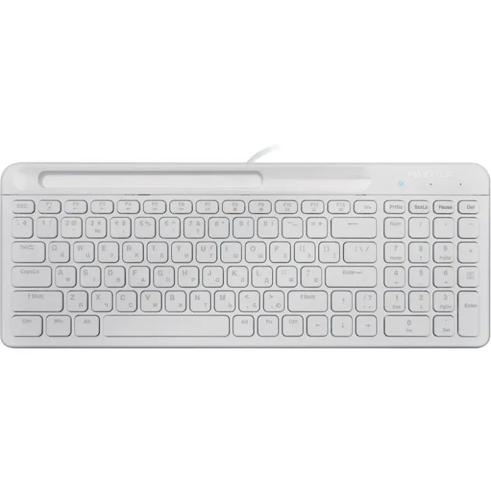 Клавиатура Maxxter KB-01W-UA USB White (KB-01W-UA)