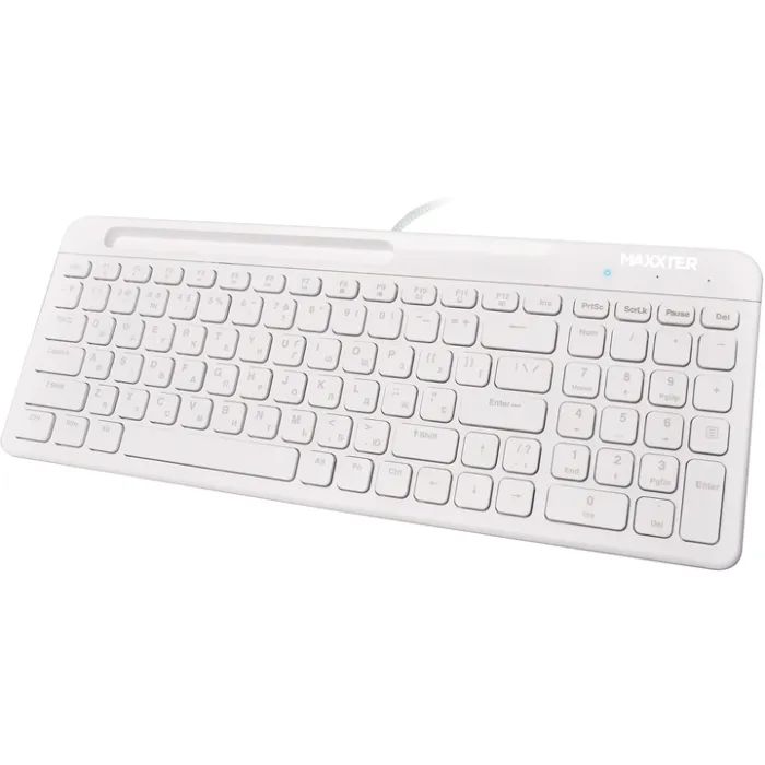 Клавиатура Maxxter KB-01W-UA USB White (KB-01W-UA) изображение 2