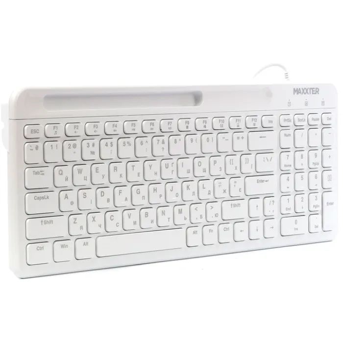 Клавиатура Maxxter KB-01W-UA USB White (KB-01W-UA) изображение 3
