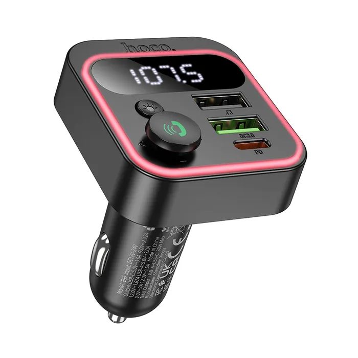 FM модулятор HOCO E85, Black, Box