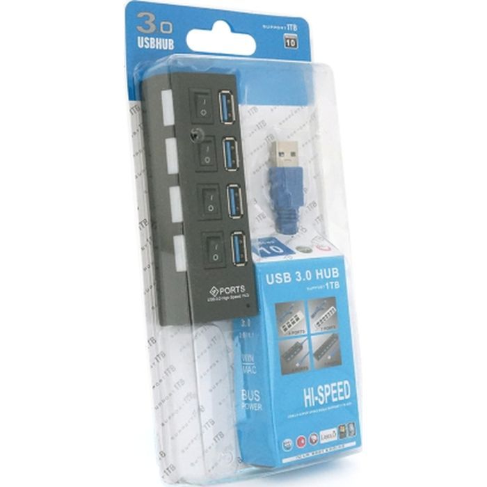 Концентратор Voltronic USB 3.0 to 4xUSB with switches (YT-3H4S/1TB) изображение 2