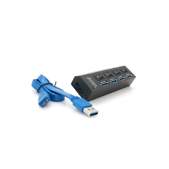Концентратор Voltronic USB 3.0 to 4xUSB with switches (YT-3H4S/1TB) зображення 3