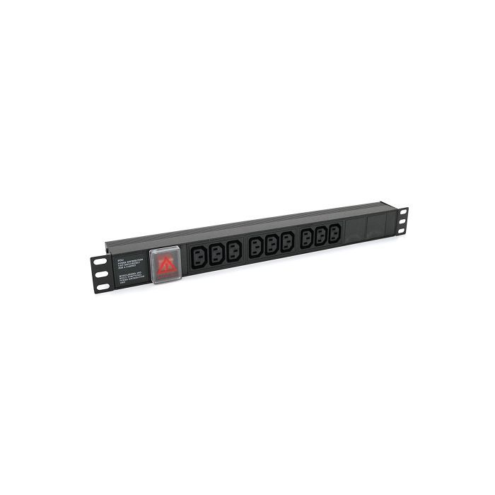 Силовой блок 19" 9 розеток С13, без кабеля, выключатель, металл. корпус Voltronic (PPX9PDUGR) изображение 4