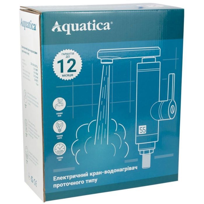 Проточний водонагрівач AQUATICA HZ 3.0кВт 0.4-5бар для кухн (9791123) зображення 3