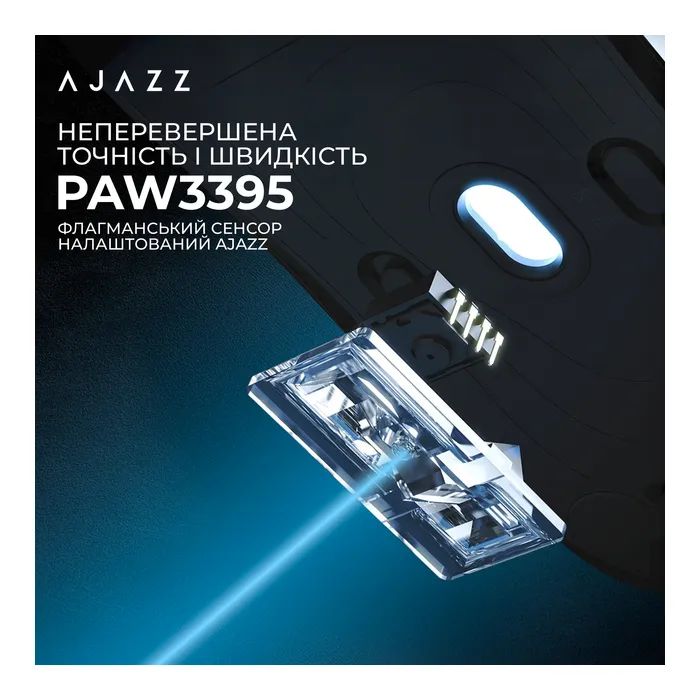 Мишка Ajazz AJ159PRO Wireless/Bluetooth/USB Charging Dock White (AJ159-PRO-W) зображення 6