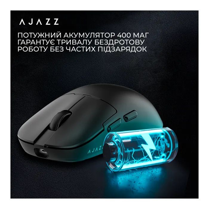 Мишка Ajazz AJ159PRO Wireless/Bluetooth/USB Charging Dock White (AJ159-PRO-W) зображення 9
