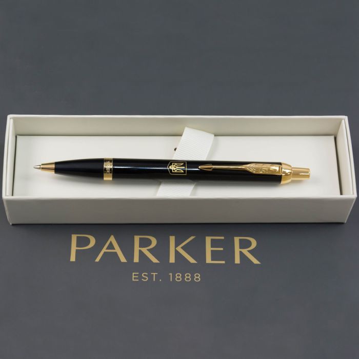 Ручка шариковая Parker IM Black GT BP Герб Украины (22032_T005y) изображение 4