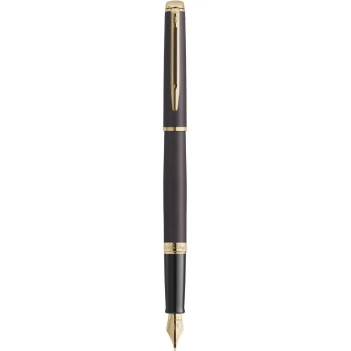 Ручка пір'яна Waterman HEMISPHERE Metallic Lava Black GT  FP F (12 090)