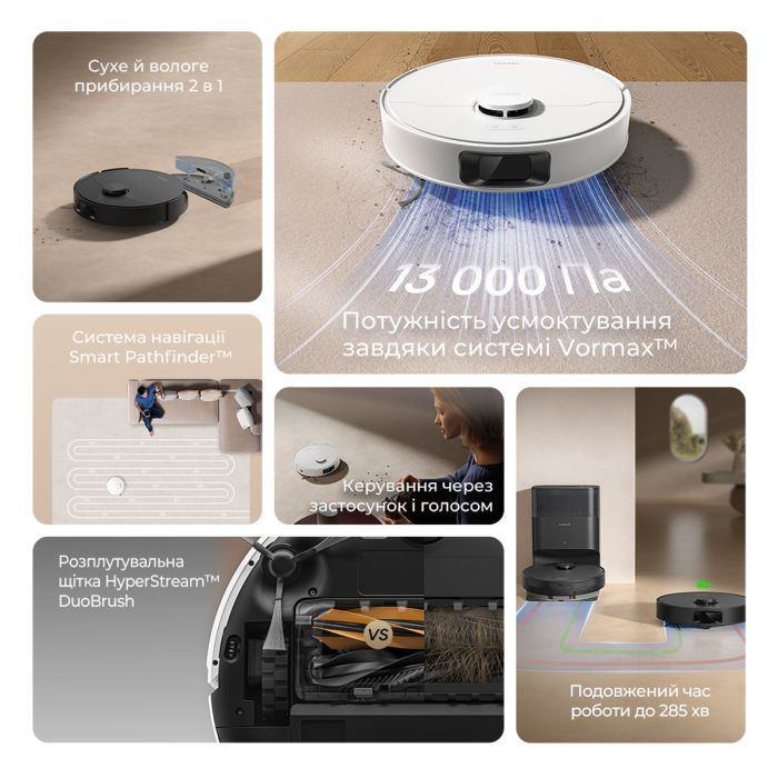 Пилосос Dreame Bot D20 White (RLD35GA) зображення 12