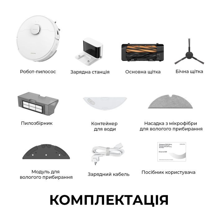 Пилосос Dreame Bot D20 White (RLD35GA) зображення 6