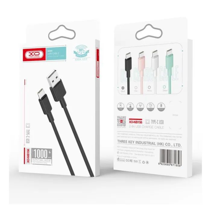Дата кабель USB 2.0 AM to Lightning 1.0m 2.4A white XO (NB156-L-1-WH) зображення 2