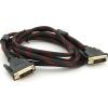 Кабель мультимедийный DVI M to DVI M 3.0m 24+1pin black/red Merlion (YT-DVI(M)/(M)NY/RD-3.0m)