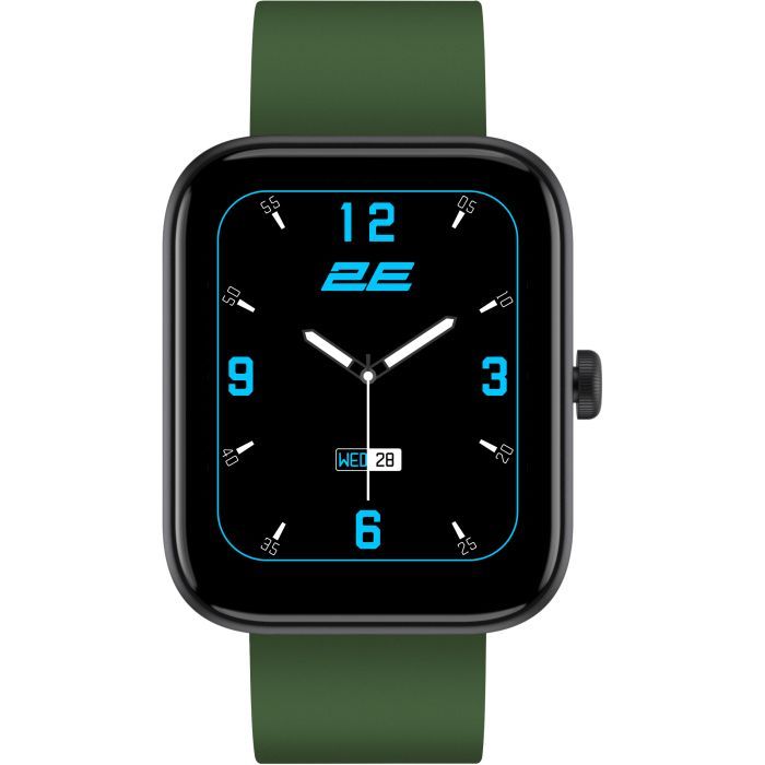 Смарт-часы 2E Alpha SQ Music Edition 46mm Black-Green + ремінець сірий (2E-CWW40BKGN-WS) изображение 3