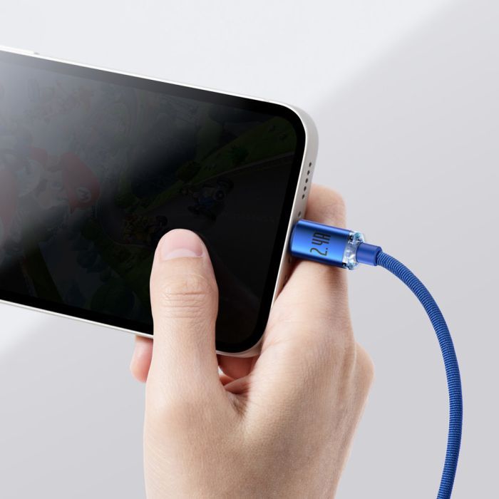 Дата кабель USB 2.0 AM to Lightning 1.2m 2.4A blue Baseus (CAJY000003) зображення 6