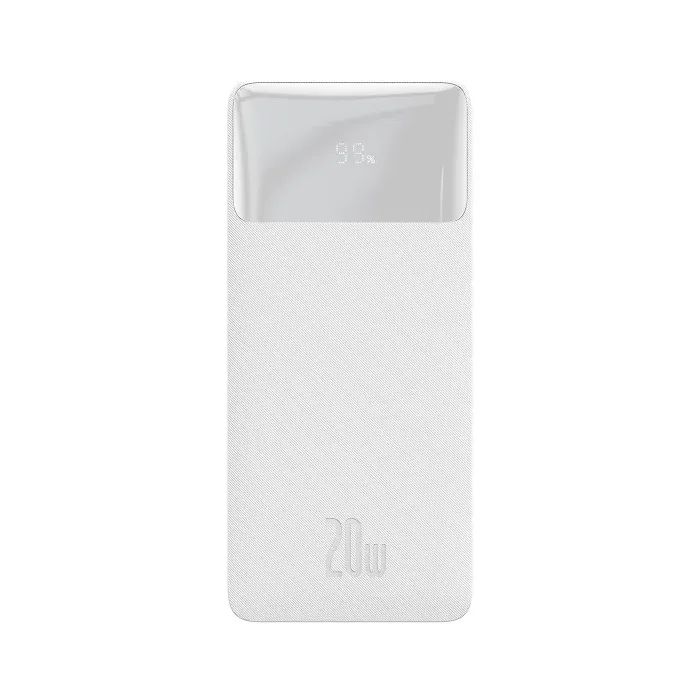 Батарея універсальна Baseus Bipow 20000mAh, Input(microUSB,Type-C), Output(2хUSB,Type-C), White (PPBD20K) зображення 2