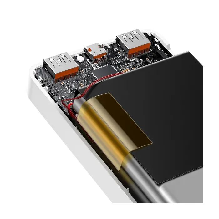 Батарея універсальна Baseus Bipow 20000mAh, Input(microUSB,Type-C), Output(2хUSB,Type-C), White (PPBD20K) зображення 7