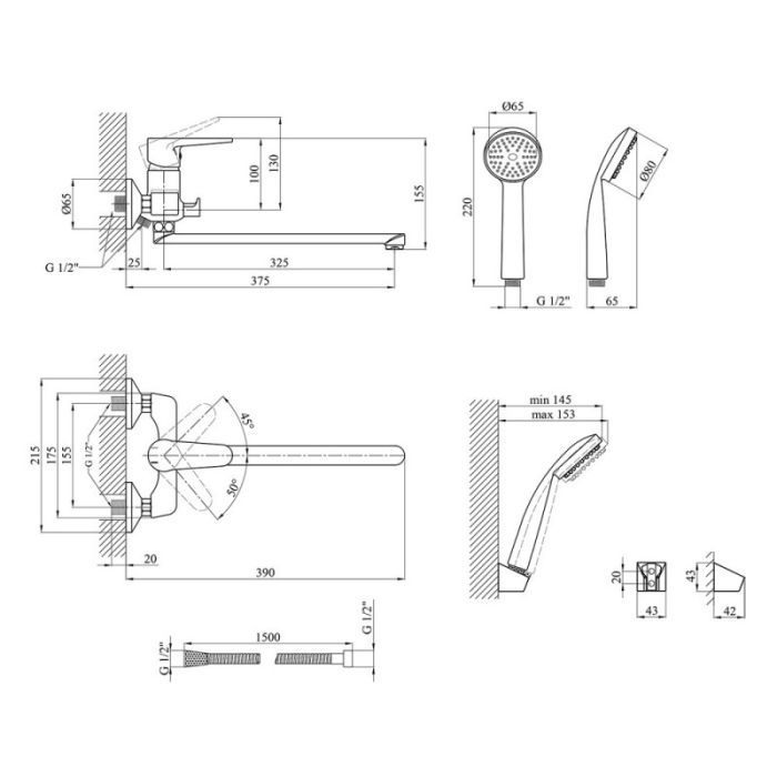 Смеситель Kroner KRM Elbe - C071 изображение 9