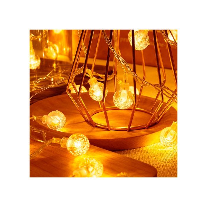 Гирлянда Voltronic Кульки прозорі, 40 шт, 6 м., прозора, 3*АА (GarlBall-6mTr)