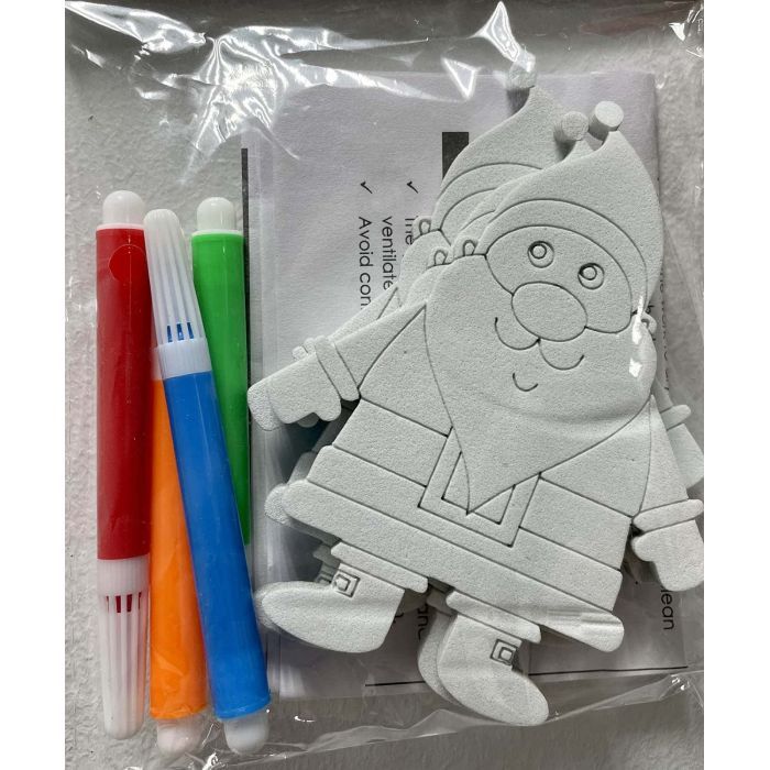 Елочная игрушка Chomik Комплект прикрас для розфарбовування 3 шт 10см та флома (5900779878952_2)