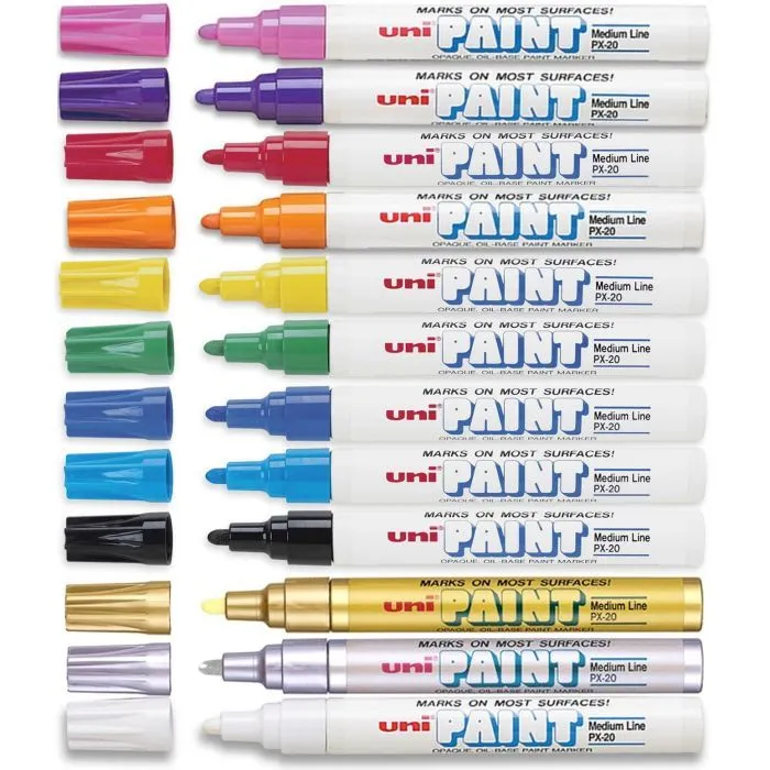 Маркер UNI Paint 0,8-1,2 мм, білий (PX-21.White) зображення 2