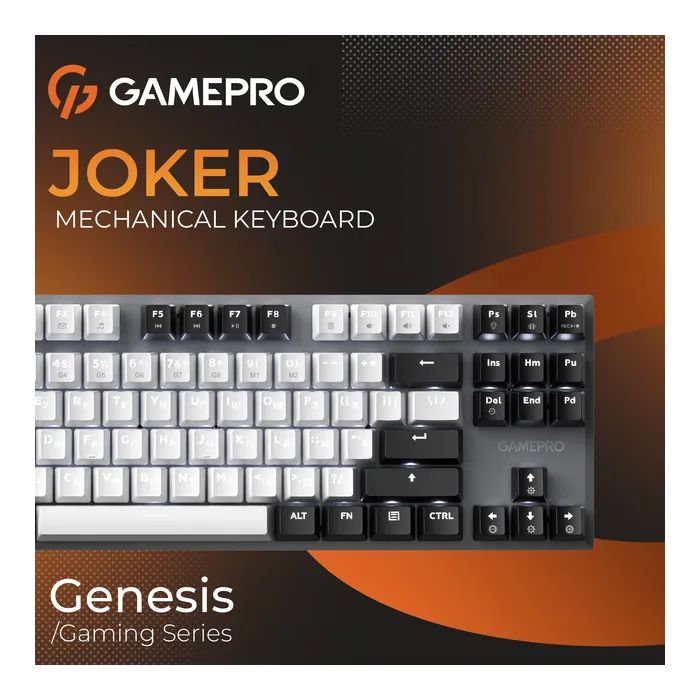 Клавіатура GamePro Genesis Joker MK124G Outemu Red Switch USB UA Gray (MK124G) зображення 8