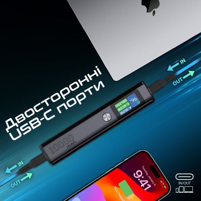 Батарея універсальна Promate 20000mAh 130W (titan-130) зображення 6