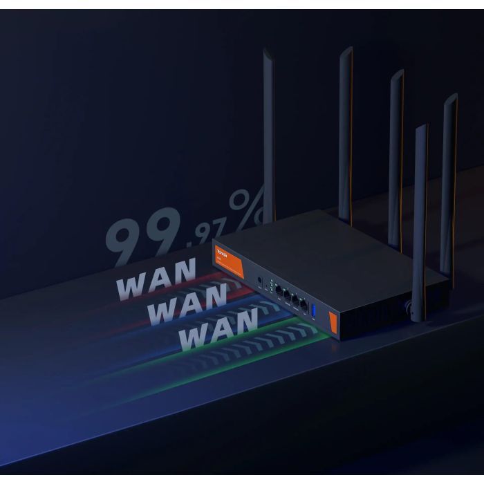 Маршрутизатор Tenda Маршрутизатор TENDA W30E Hotspot AX3000 4xGE (1xGE WAN, 2xGE LAN/WAN, 1xGE LAN) (W30E) зображення 7