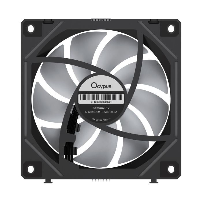 Кулер для корпуса OCYPUS GAMMA F12 UNI BK ARG (GAMMA-F12-BK3AM01U-GL) изображение 5
