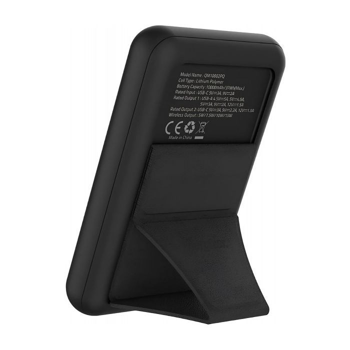 Батарея универсальная Energizer Magnetic Wireless 10000mAh 22.5W PD USB-A, USB-C In/Out, Black (QM10002PQ) изображение 2