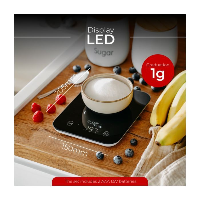 Ваги кухонні Adler AD 3181 black зображення 8