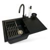 Мийка кухонна Adamant Horizon антрацит + змішувач + дозатор + ополіскувач склянок + кола (4824296106315)