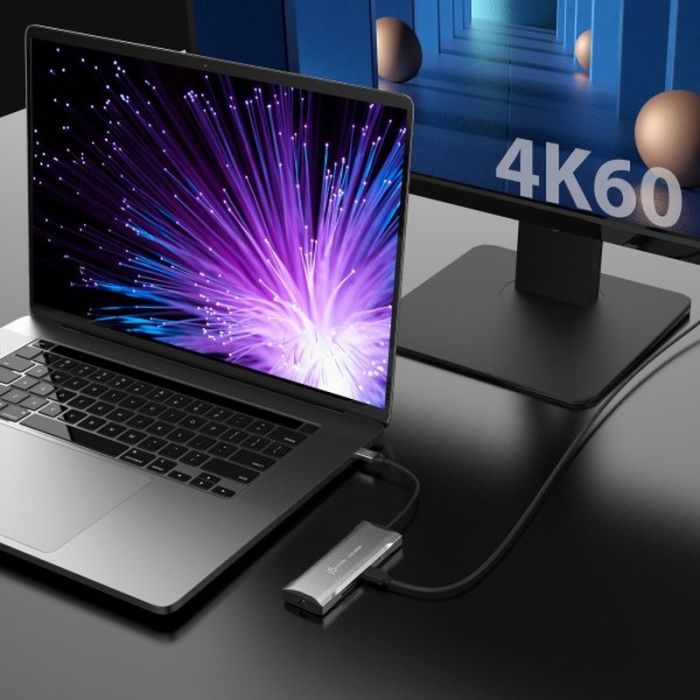Порт-реплікатор J5create Dock-Station USB-C 10Gbps, 7-in-1 (хаб/HDMI/PD/картридер) (JCD393-N) зображення 11