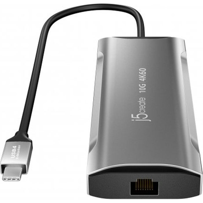 Порт-реплікатор J5create Dock-Station USB-C 10Gbps, 7-in-1 (хаб/HDMI/PD/картридер) (JCD393-N) зображення 3