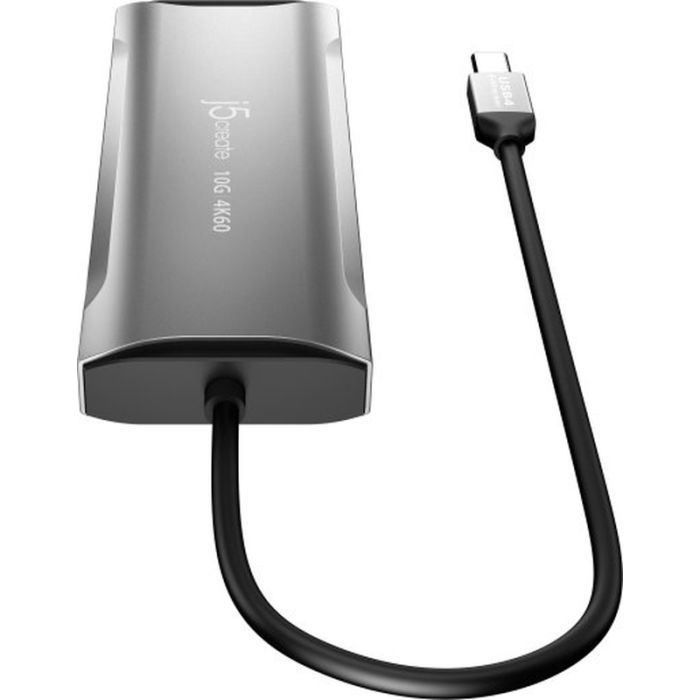 Порт-реплікатор J5create Dock-Station USB-C 10Gbps, 7-in-1 (хаб/HDMI/PD/картридер) (JCD393-N) зображення 4